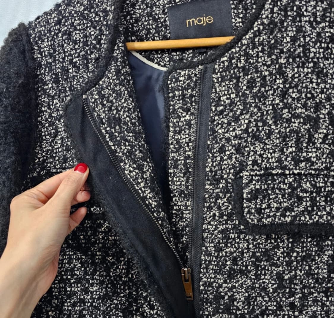 Maje 마쥬 트위드 자켓 블랙/화이트 ~55반 상품이미지2