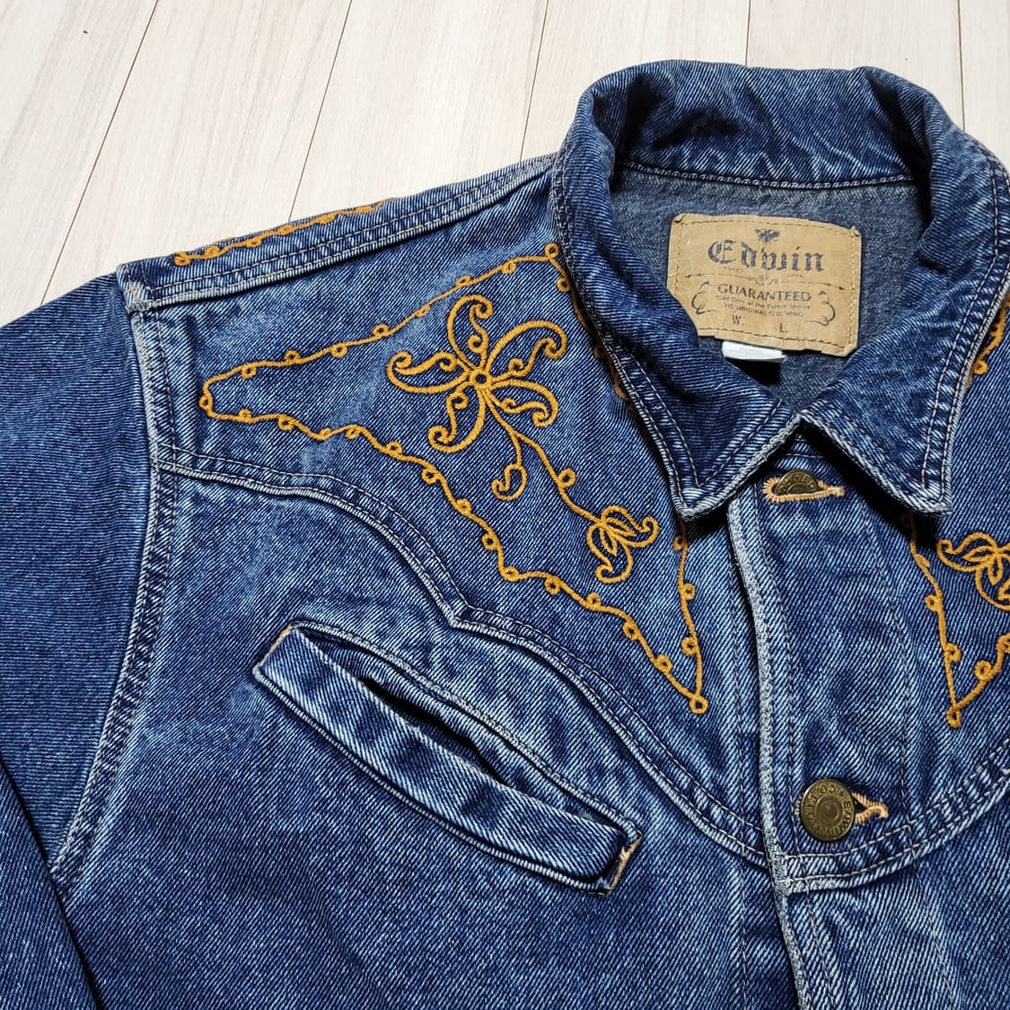 (L) 에드윈 웨스턴 데님 자켓 EDWIN 웨스턴자수 상품이미지5