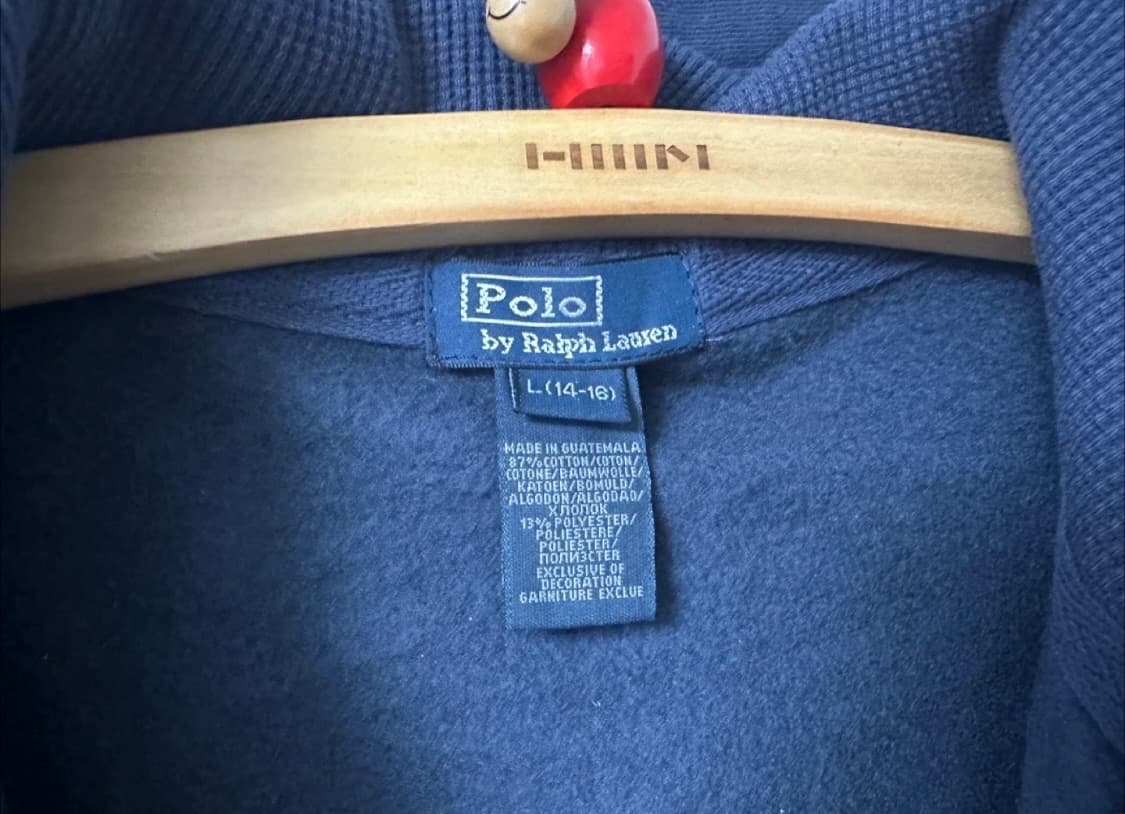 폴로 빅포니 성조기방패패치 후드집업 L 상품이미지4