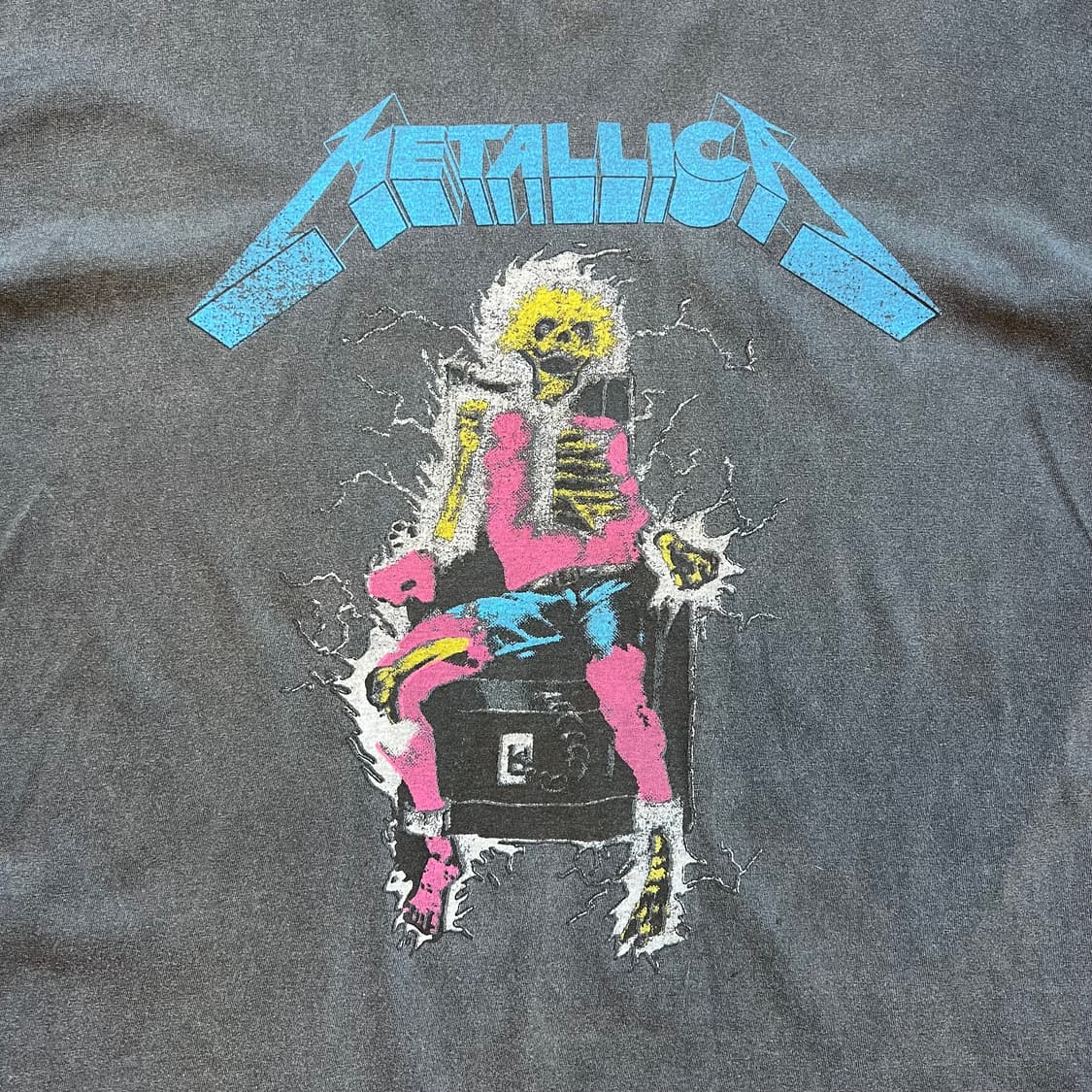 메탈리카 피그먼트 루즈핏 반팔 티셔츠 band tee 상품이미지2
