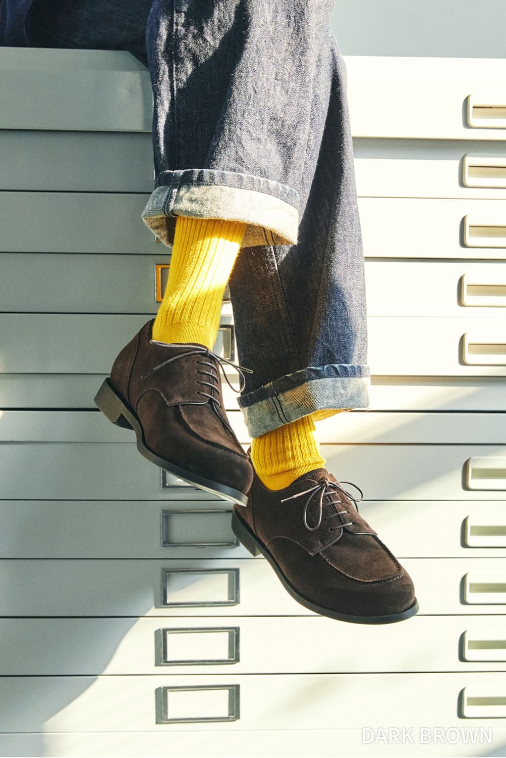 포스트맨 저널리스트 스웨이드 다크브라운 u팁 더비슈즈 상품이미지8