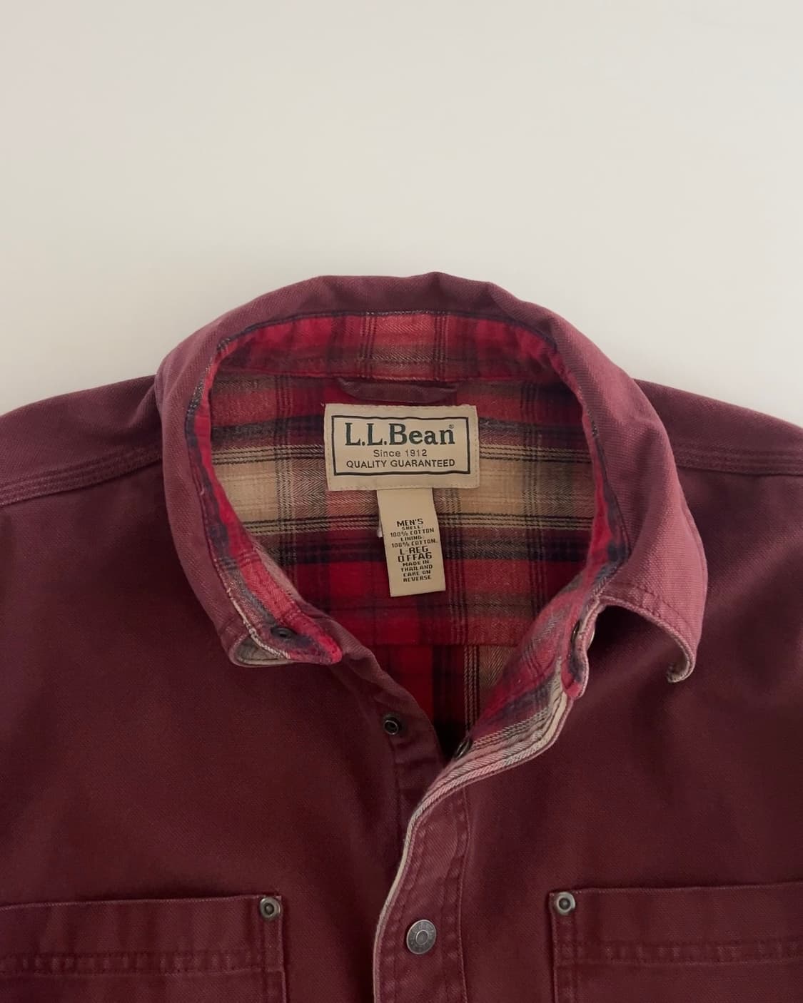 엘엘빈 버건디 워크셔츠 자켓 L 상품이미지3