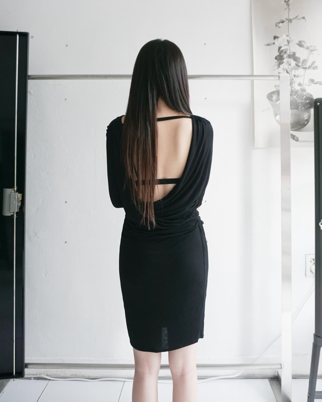 HELMUT LANG draped backless jersey dress 상품이미지2
