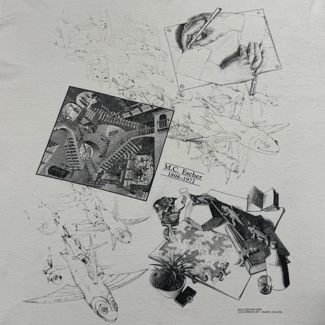 빈티지 90s M.C Escher Art tee 롱 슬리브 상품이미지3