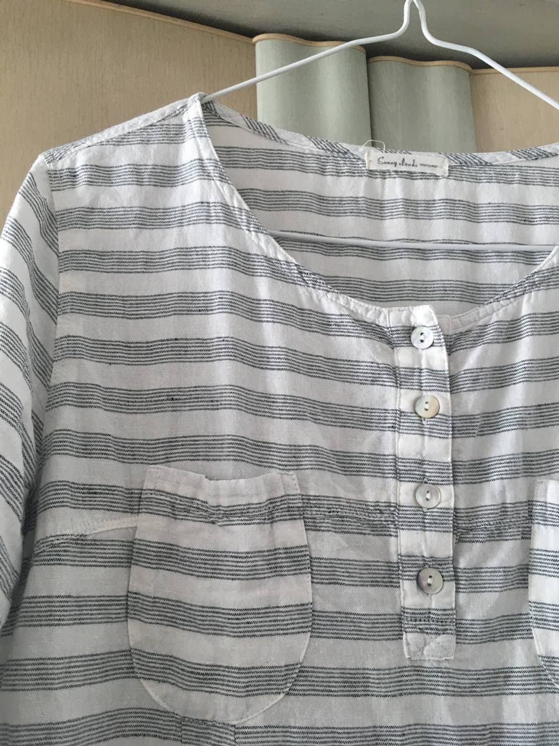 일본빈티지 모리걸 니혼진너드 스트라이프 줄무늬 레이어드 원피스 카모메산장 상품이미지3