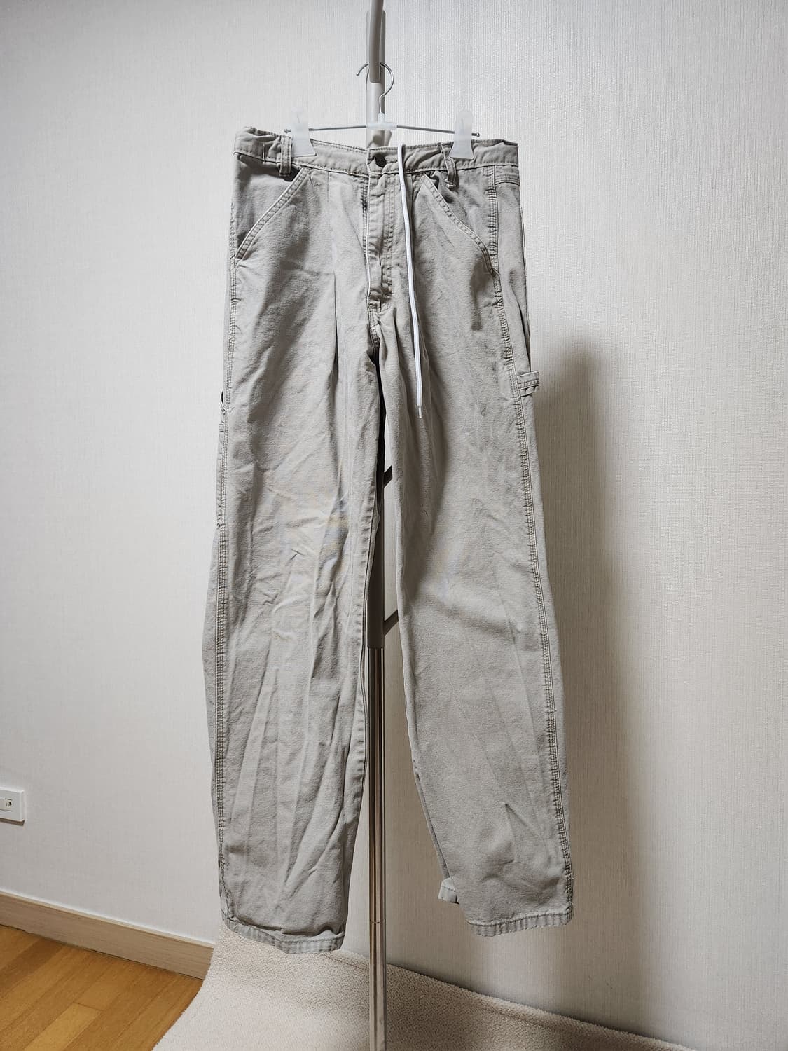 빈티지 칼하트 싱글니 카펜터팬츠 연그레이 30 상품이미지2