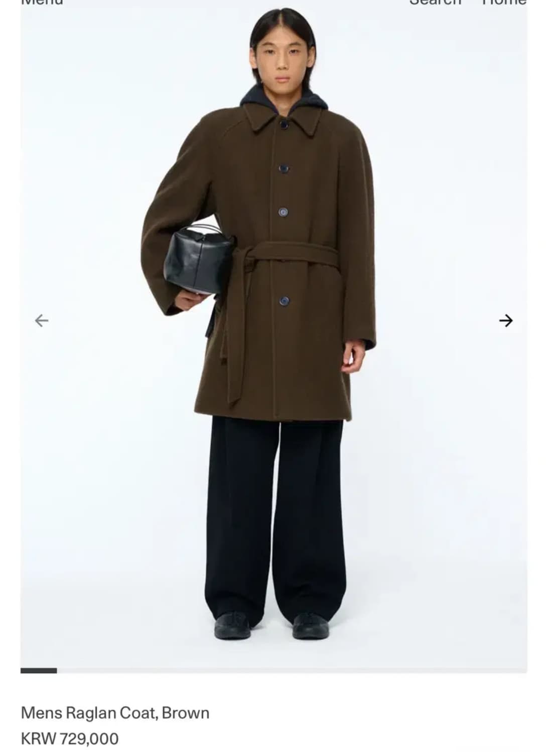 아모멘토 25fw 레글런 코트 브라운 M 상품이미지1