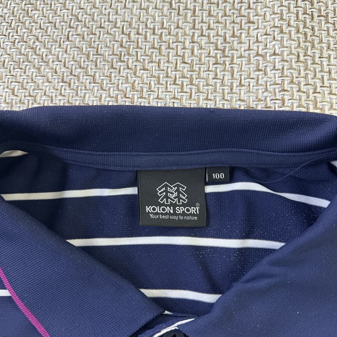 100 코오롱스포츠 스트라이프 긴팔 카라 0331D 상품이미지2