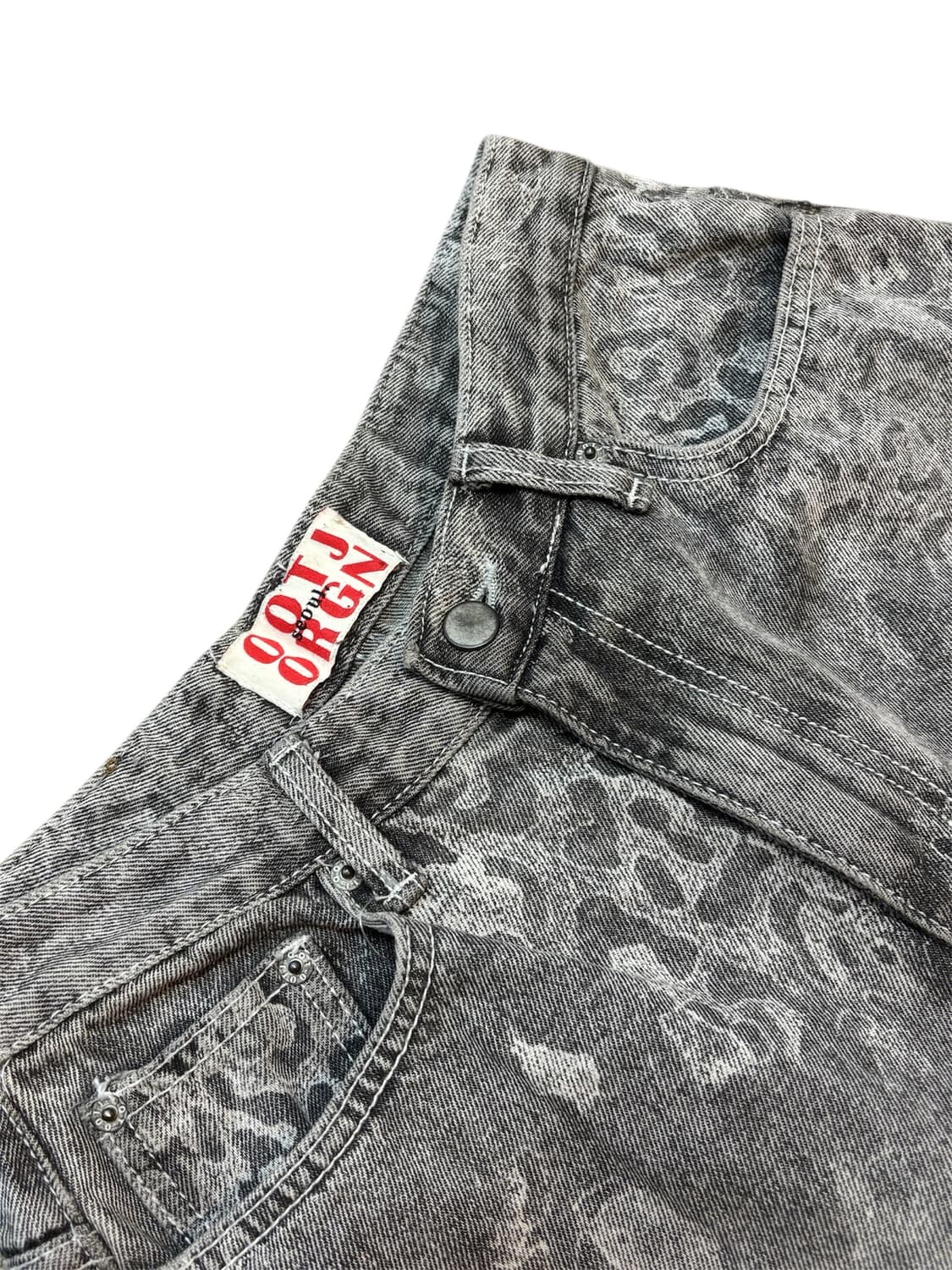 OOTJ 레오파드 그레이 데님 팬츠 상품이미지5