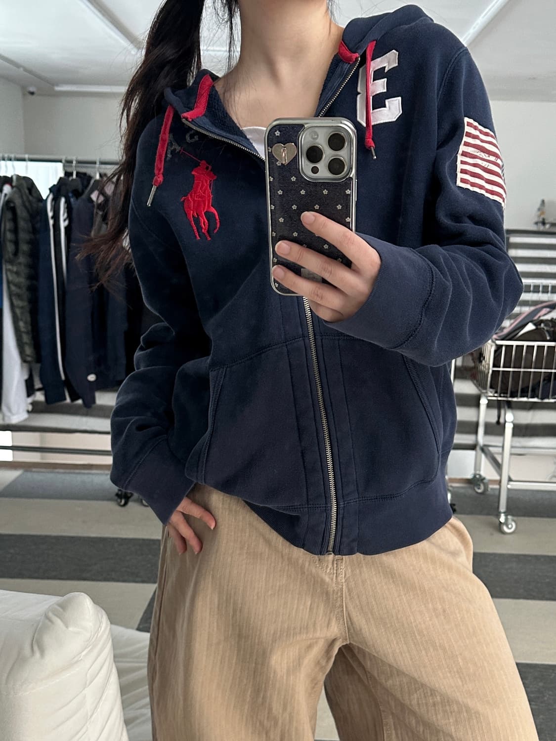 폴로 랄프로렌 빅포니 USA 성조기 후드집업  상품이미지1