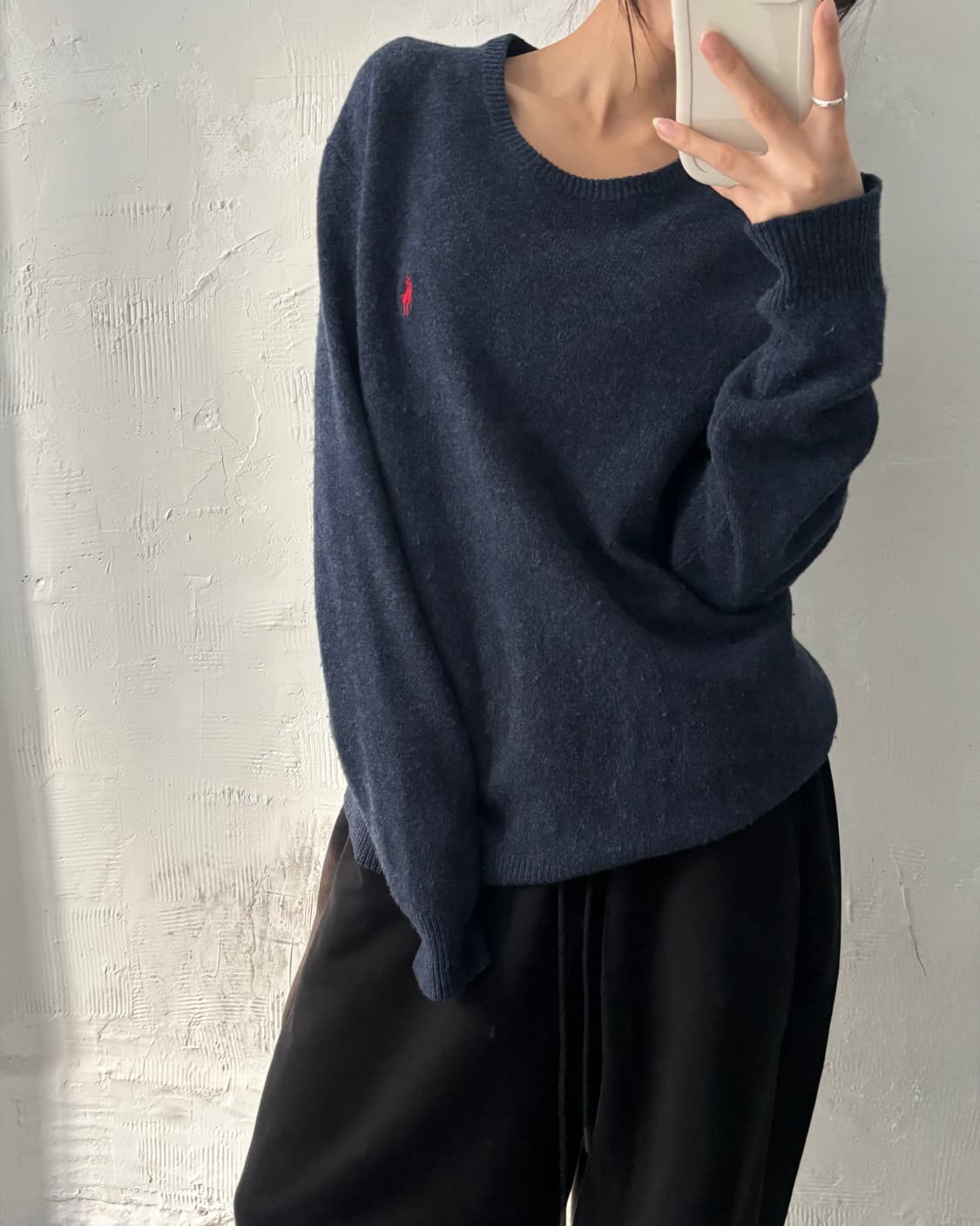 Polo 폴로 랄프로렌 신형 레드포니 데님블루 메리노울 니트 S 상품이미지2