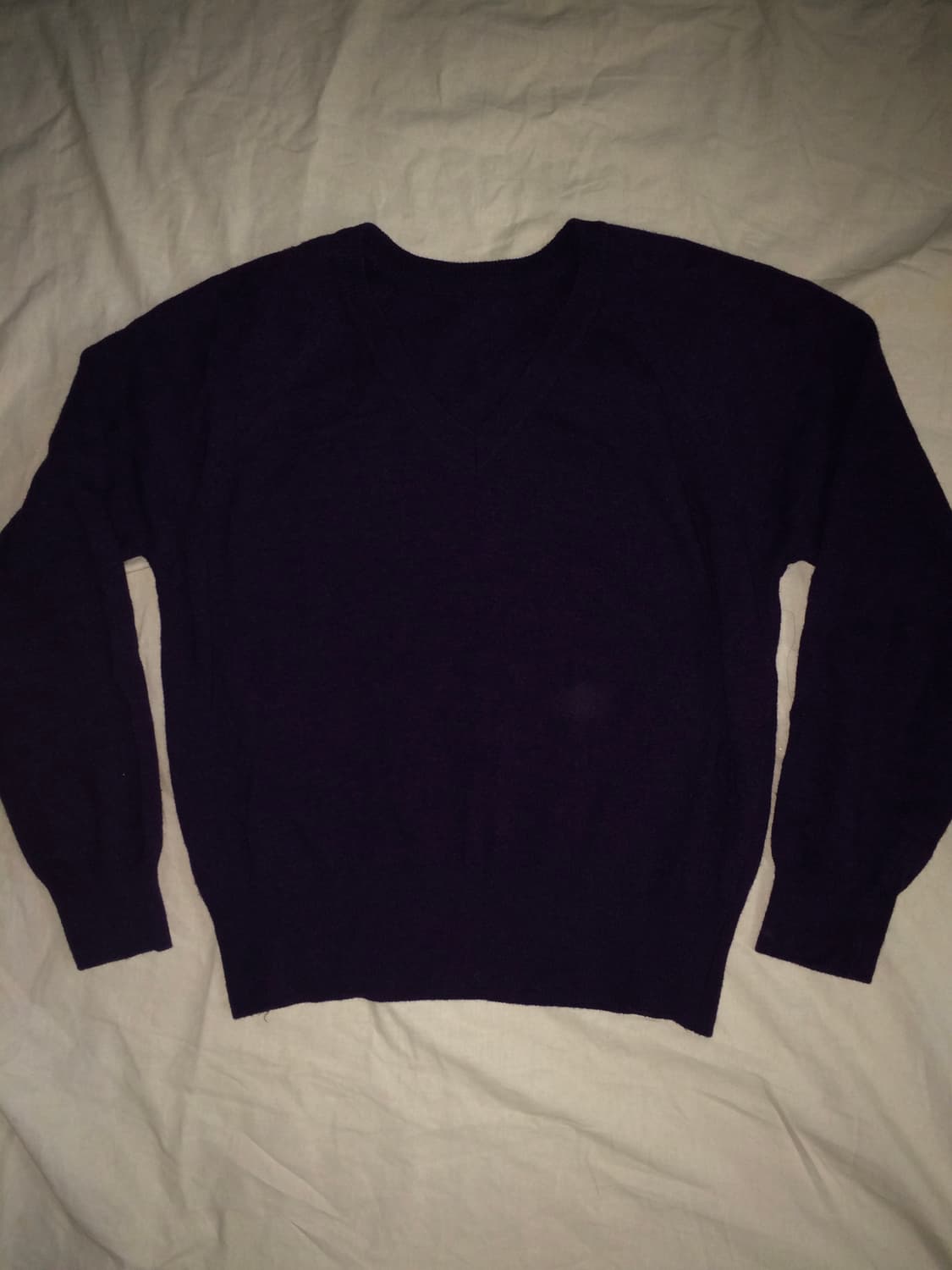 purple V-neck knit 상품이미지1