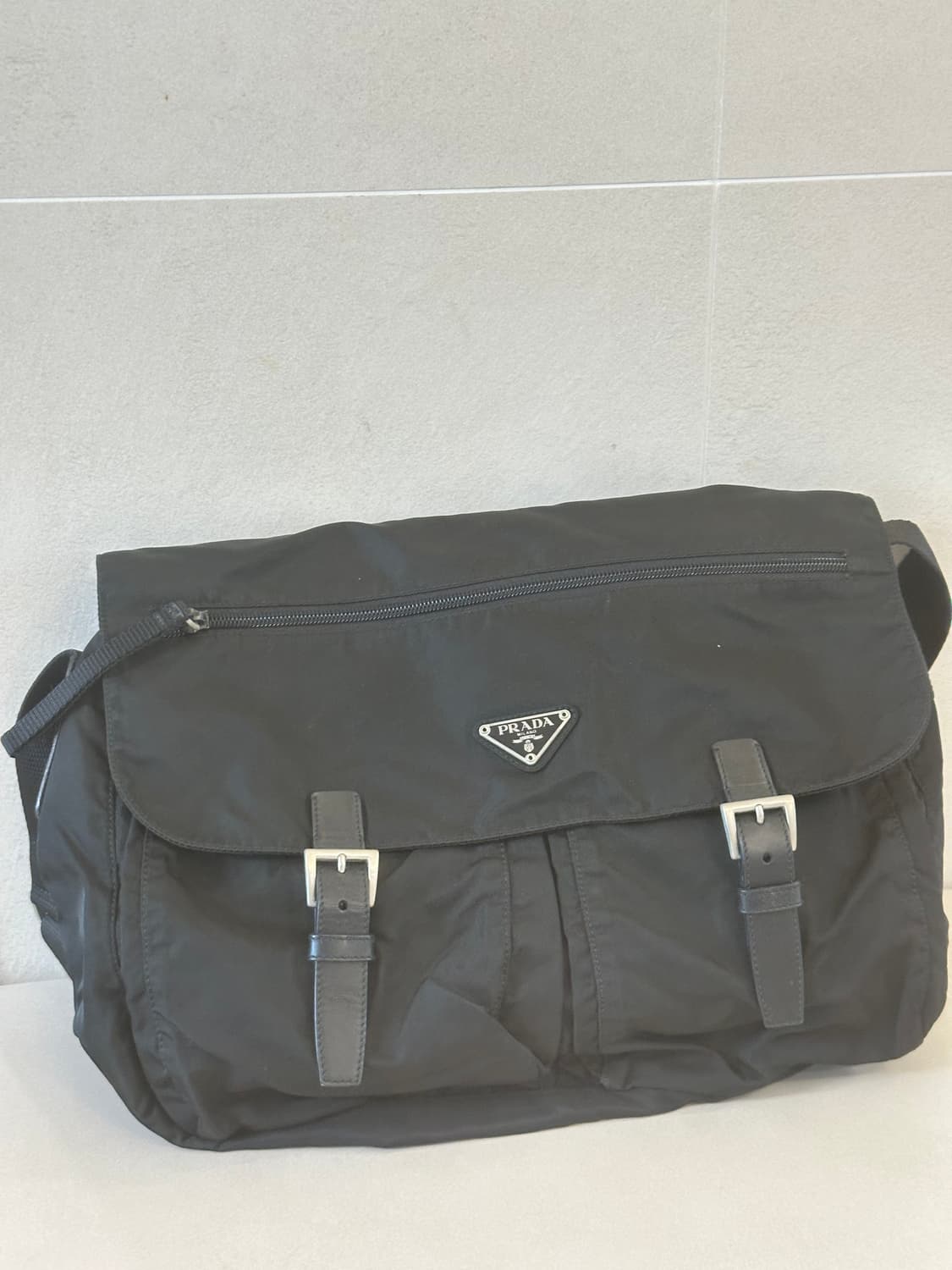 정품 프라다 포코노 나일론 투포켓 크로스백 메신저백 상품이미지4
