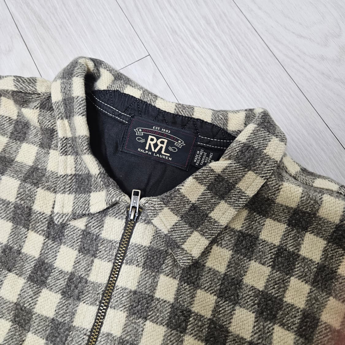 더블알엘 하프집업 풀오버 체크 셔츠 M 상품이미지2