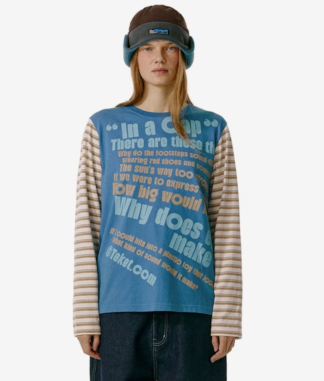 teket 테켓 롱슬리브 Stripe L/S Tee Blue 상품이미지1