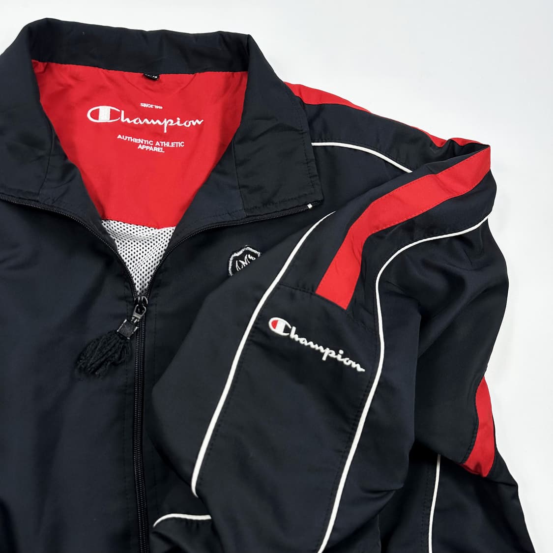 (하자존재) 챔피온 올드스쿨 박시핏 바람막이 XL 상품이미지4