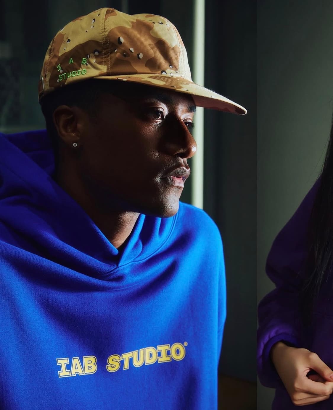 아이앱스튜디오 스트레이트 로고 후드 블루XXL 2XL 상품이미지3