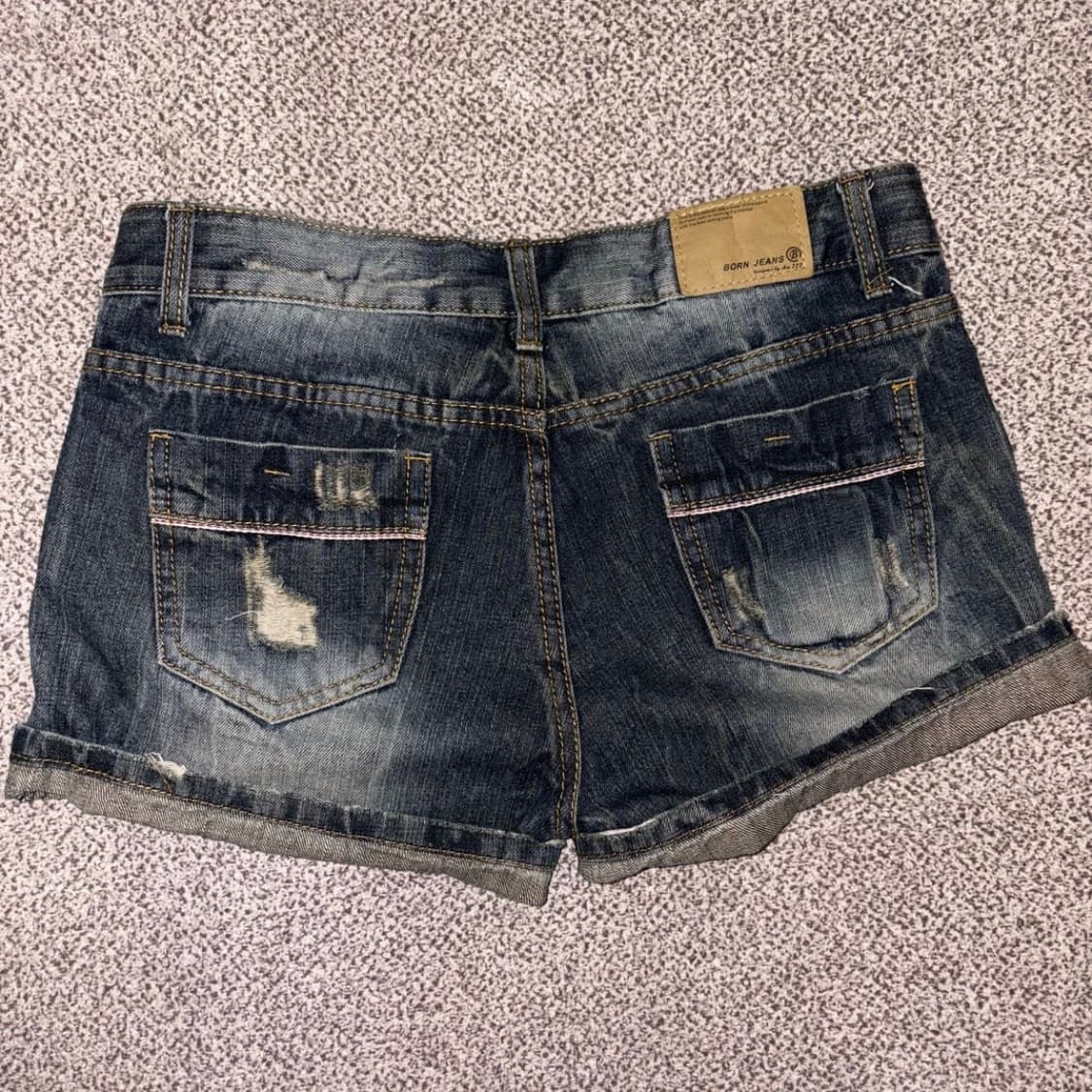 Vintage 와투케 데님 갸루 로우 핫팬츠 상품이미지2