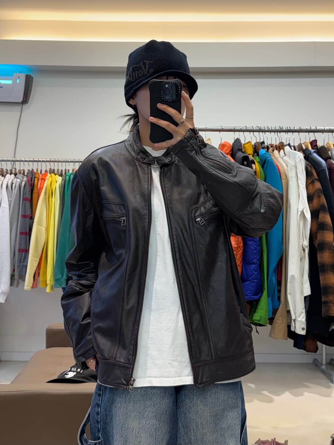 맨즈클럽 레더 바이커 자켓 상품이미지6