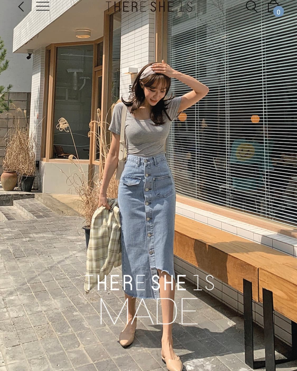 그레이 라운드 티셔츠 상품이미지2