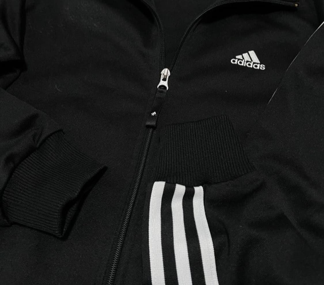 아디다스 블랙 검정 트랙탑 져지집업 95/M 상품이미지3