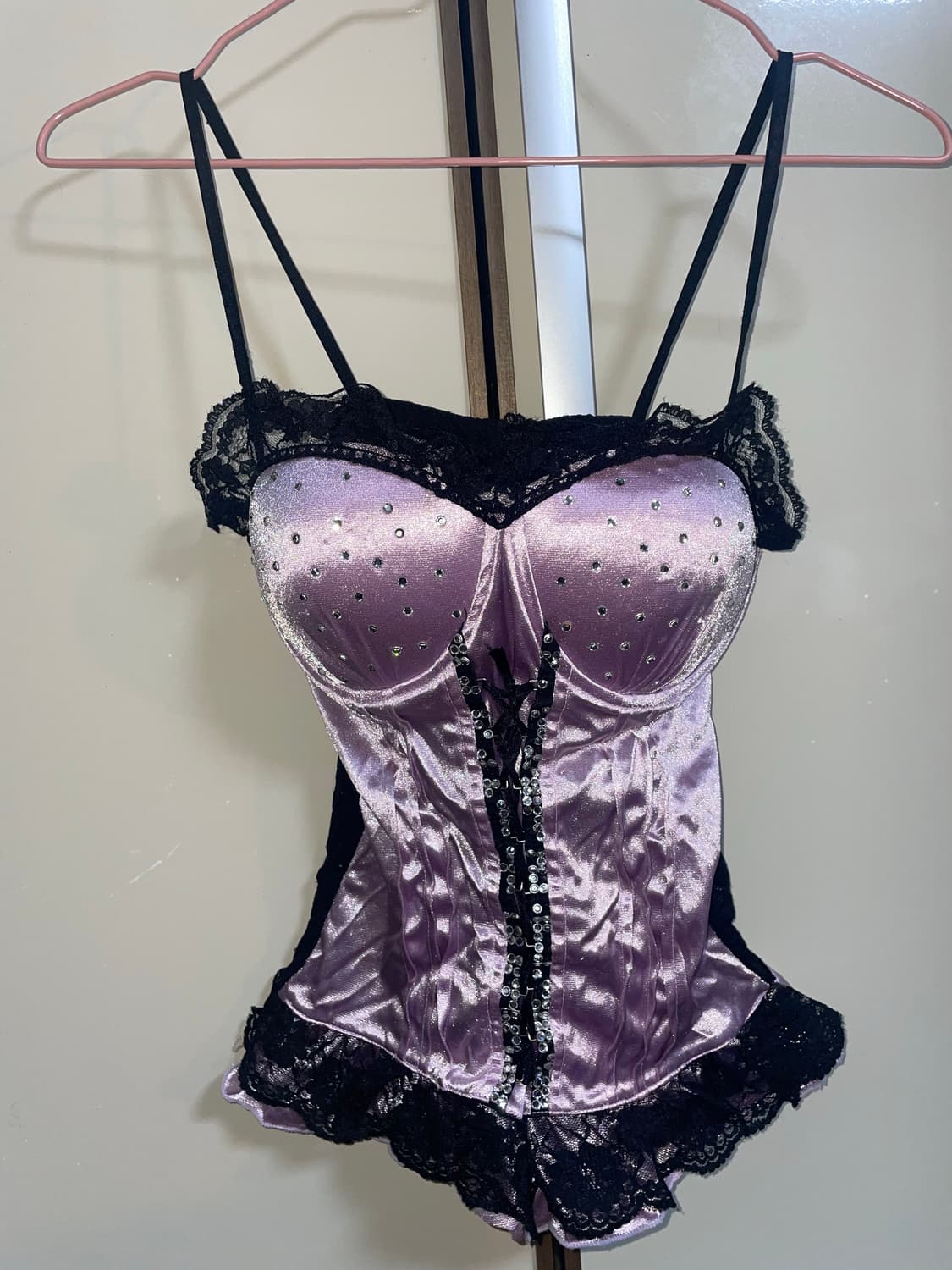 고스펑크 큐빅 코르셋 나시 상품이미지1