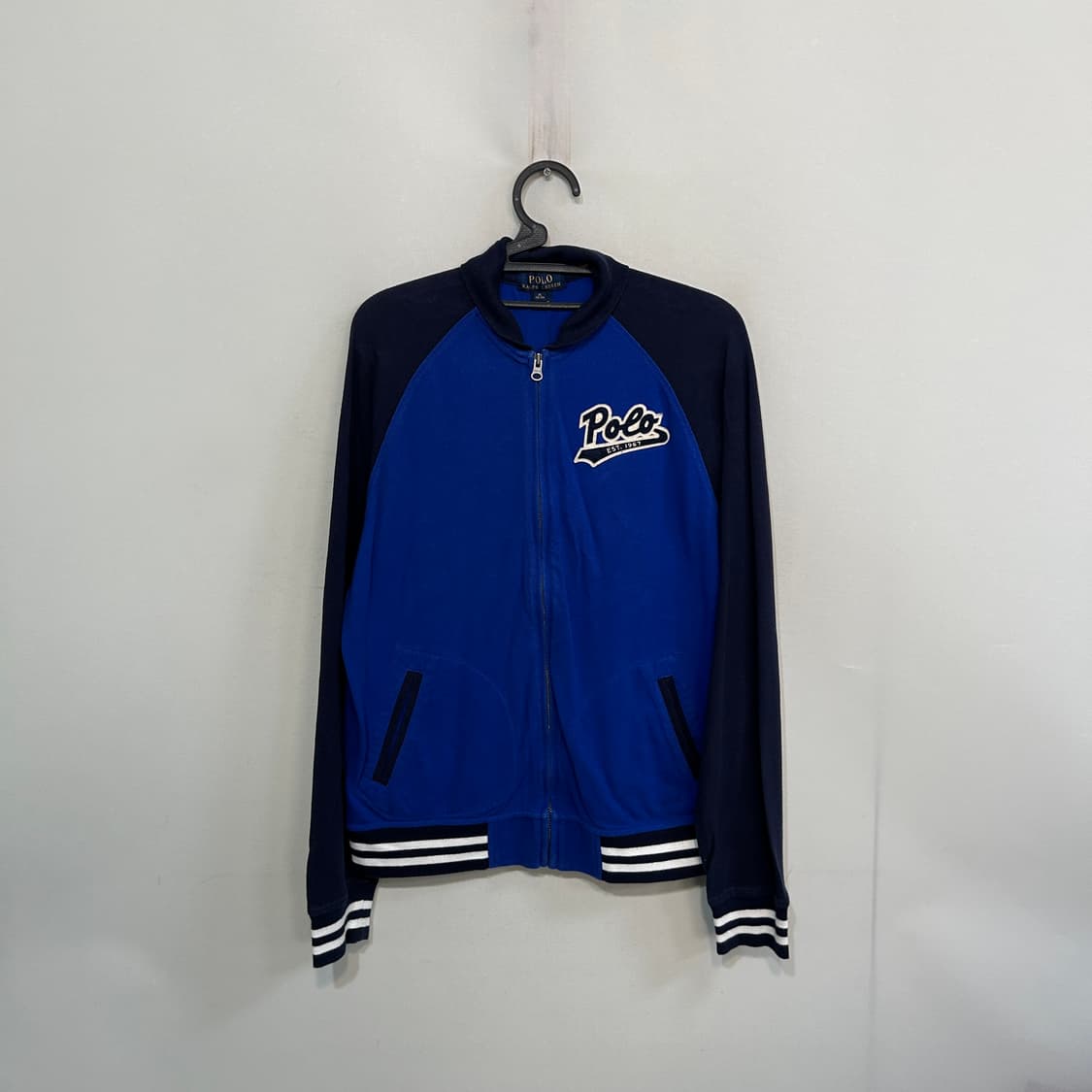 폴로랄프로렌 블루 배색 집업 남녀공용 상품이미지2