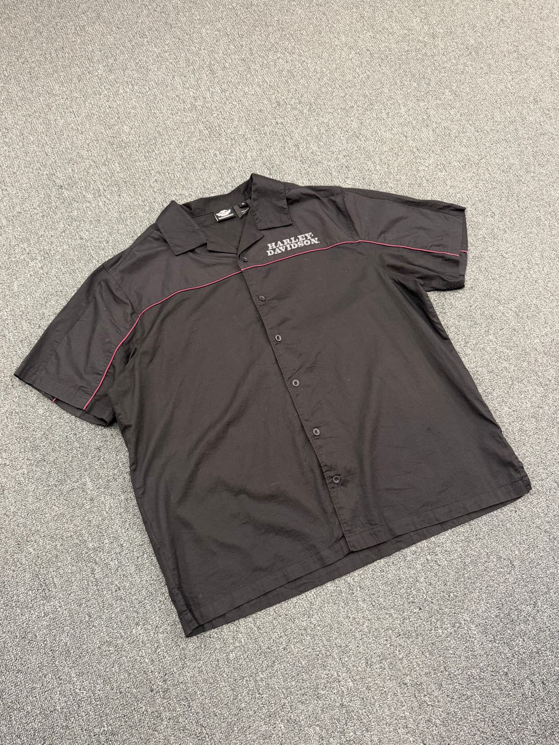 XL) 할리데이비슨 빈티지 후면 로고 자수 반팔셔츠 상품이미지1