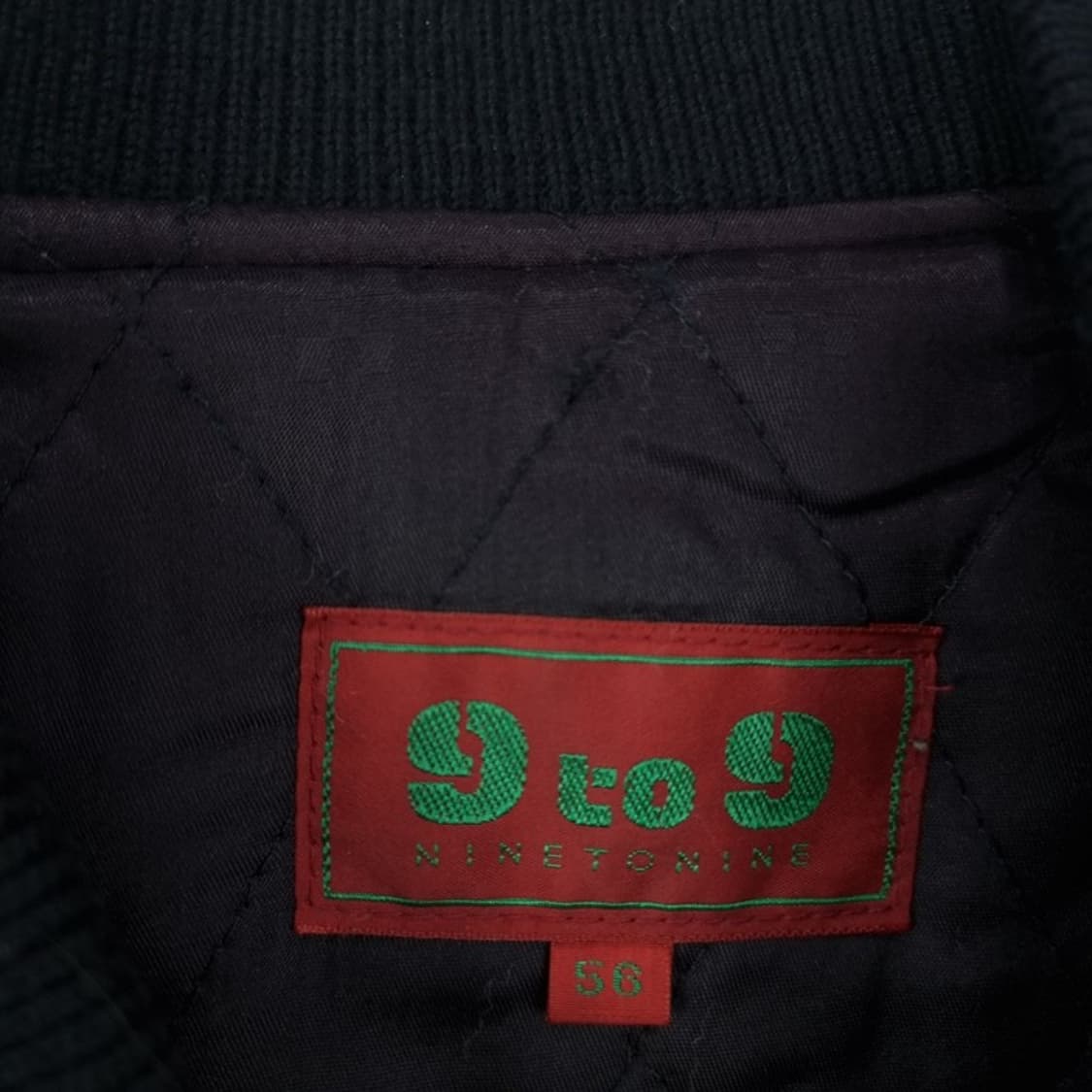 [빈티지] 자수 카우 레더 슬리브 모직 바시티 자켓 블랙 M18732 상품이미지6