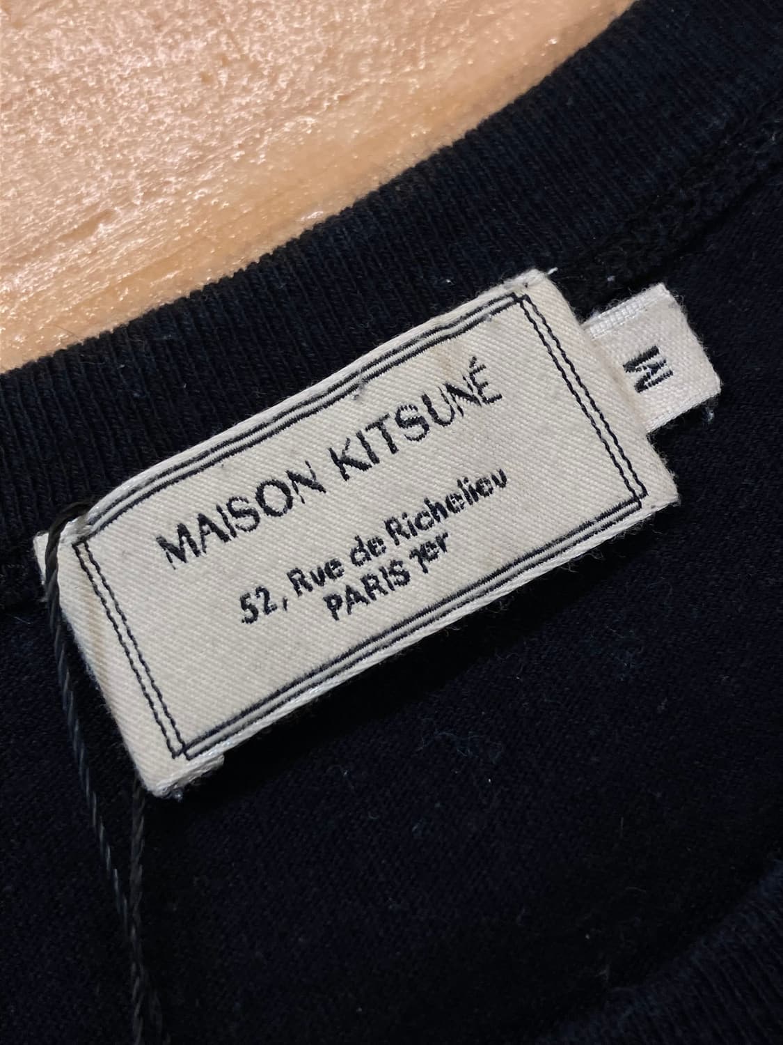 메종키츠네 프린팅 반팔 티셔츠 블랙 M   #csz3457 상품이미지4