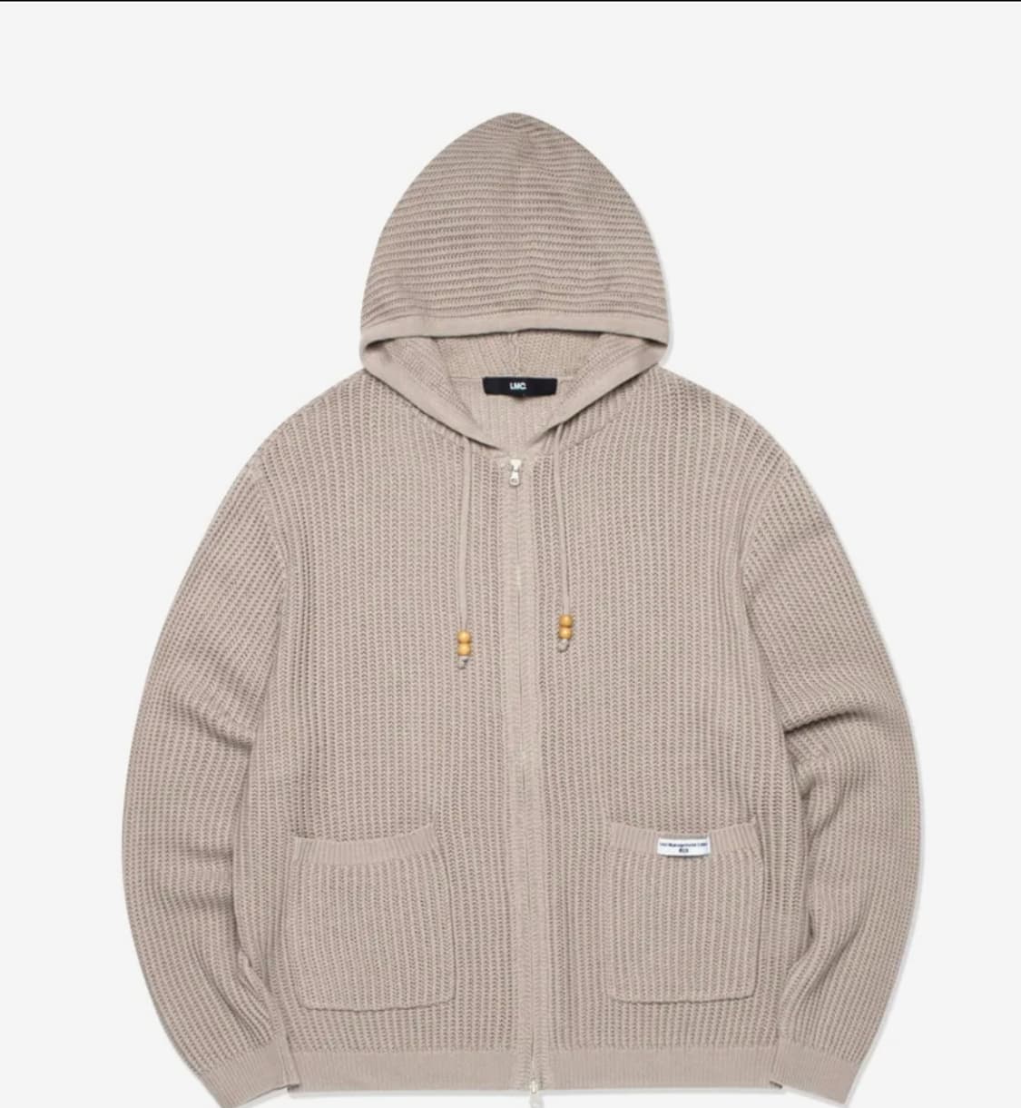 [100]LMC KNIT ZIP-UP HOODIE dark beige 상품이미지3