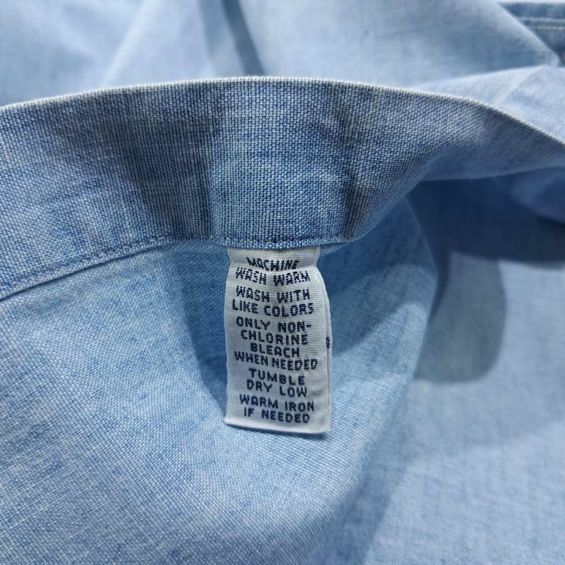 CL242 2XL 폴로 90s 멀티포니 샴브레이 블루 셔츠 남방 상품이미지4