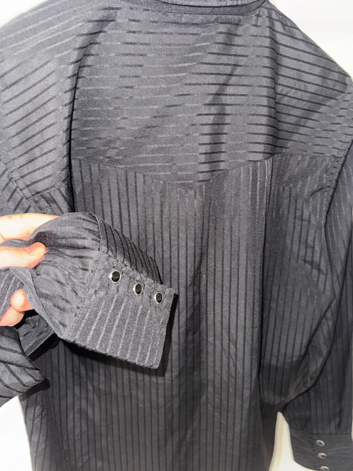 랭글러 블랙 스트라이프 셔츠 상품이미지4