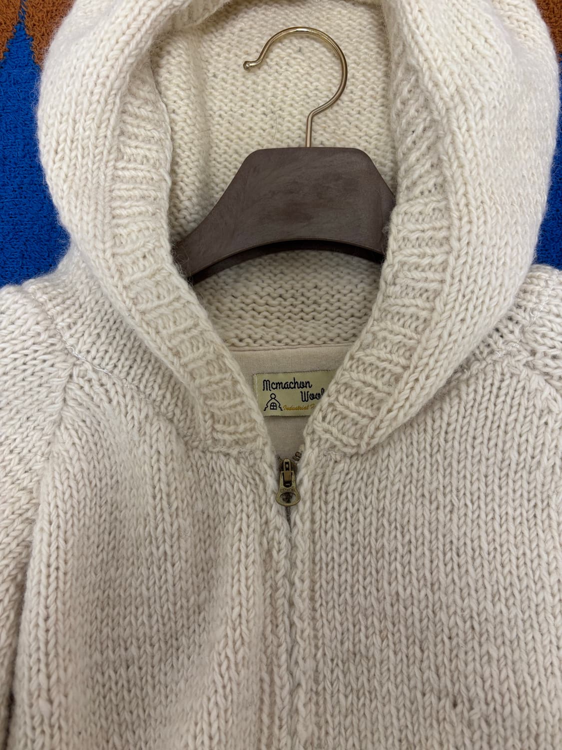 Macmahon 맥마혼 니팅 밀스 성조기 핸드니트스웨터 왈데스 투웨이자켓 상품이미지3