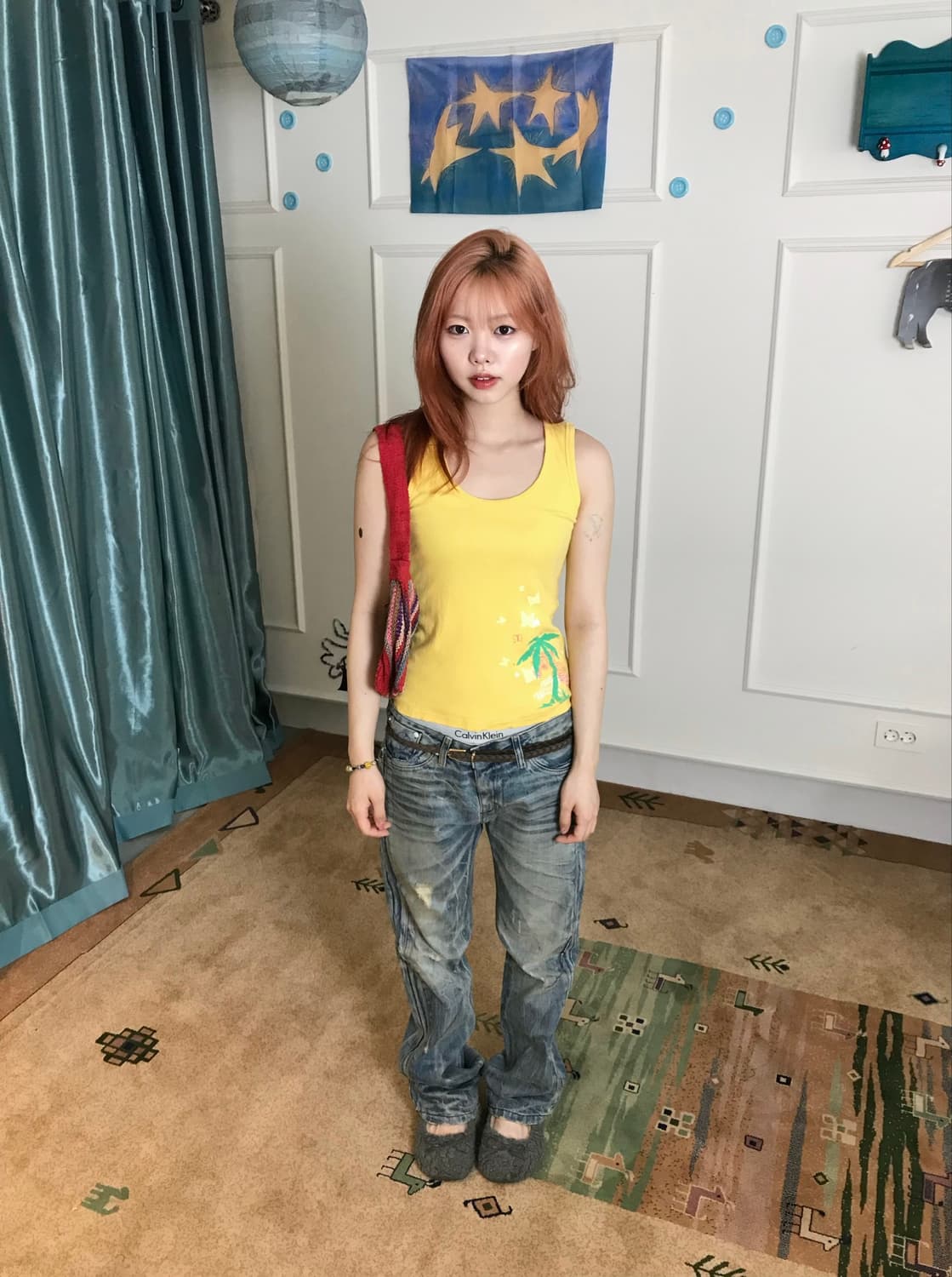 핀터깔 아베크롬비 y2k 스트라이프와 옐로우 포인트 레트로  코디셋🌴 상품이미지6