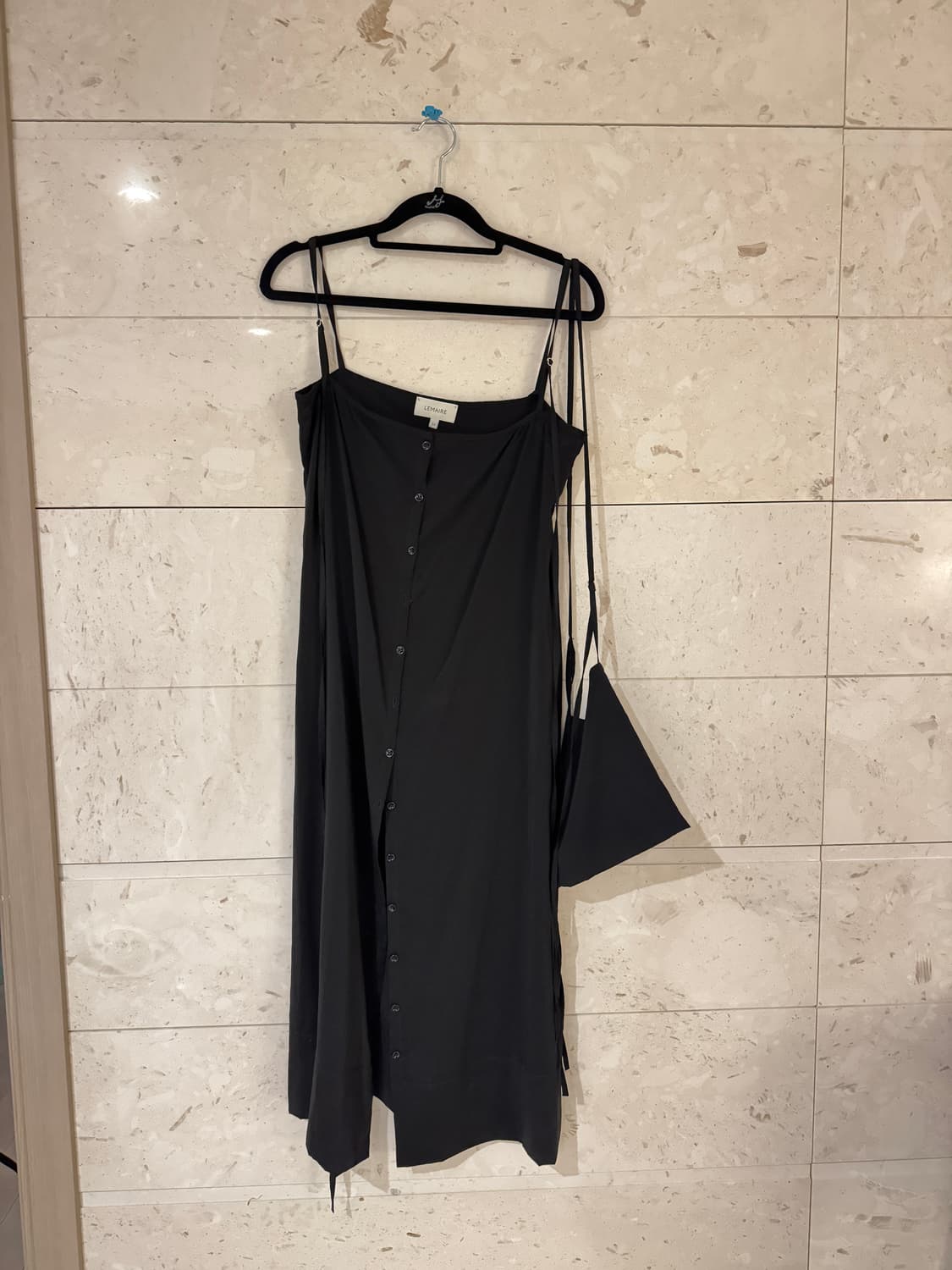 르메르 Lemaire 드라이 실크 슬립 드레스 블랙 34 (런웨이 피스) 상품이미지2