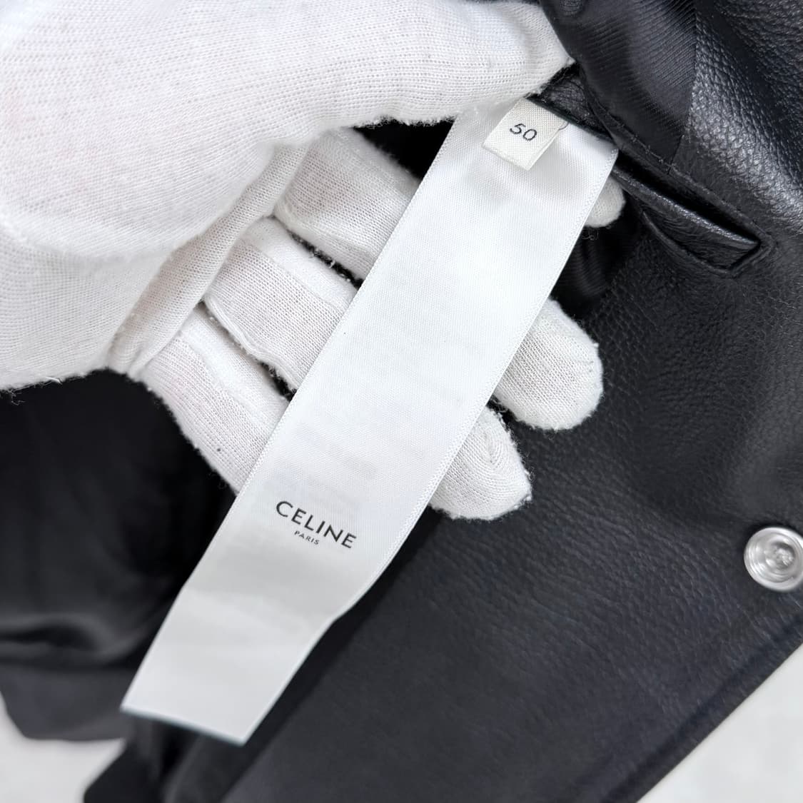 [S+급/50] 24FW 셀린느 레더 블루종 후드 자켓 블랙 상품이미지8