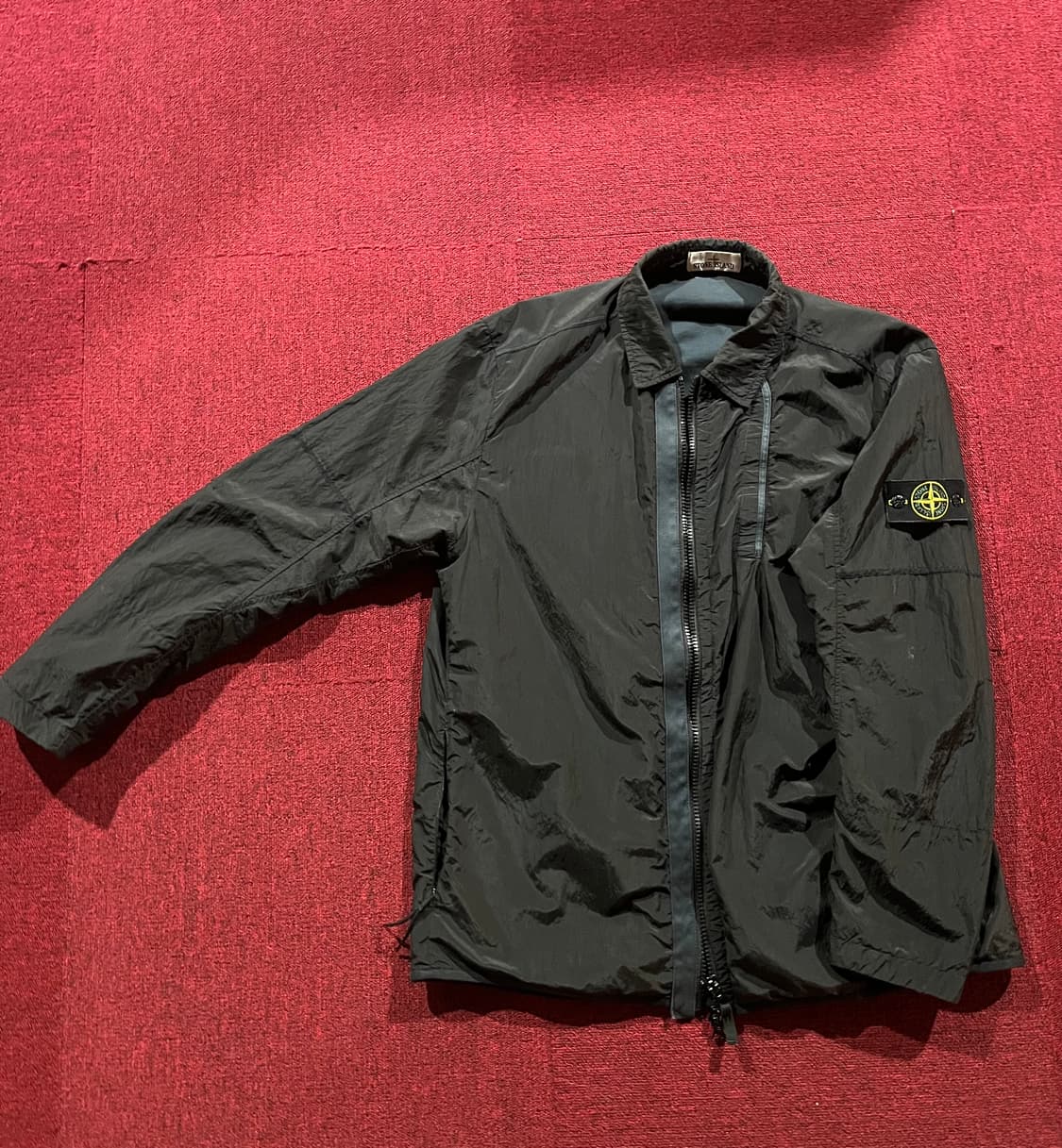 [XXL] 스톤아일랜드 17Fw 나일론메탈 셔츠 블랙 상품이미지1