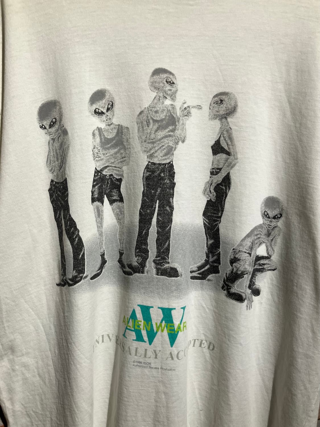 90s USA 빈티지 에일리언 반팔 티셔츠 상품이미지3