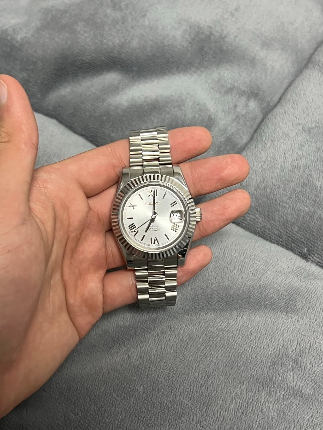 세이코 데이트저스트 흰판 커스텀 상품이미지2