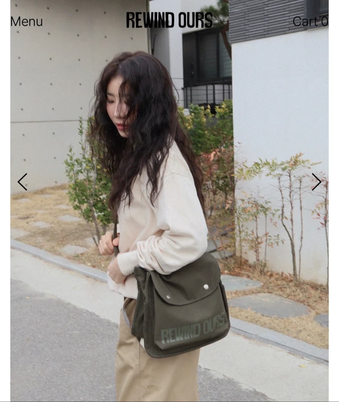 [새제품] 리와인드아워스 메신저백 - 카키 상품이미지2