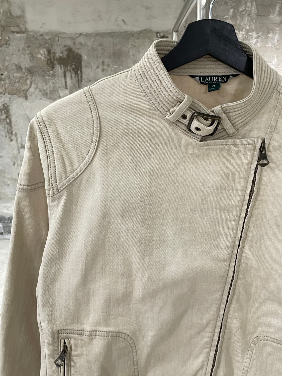 로렌 랄프로렌 크림 유틸리티 바이커 자켓 상품이미지2