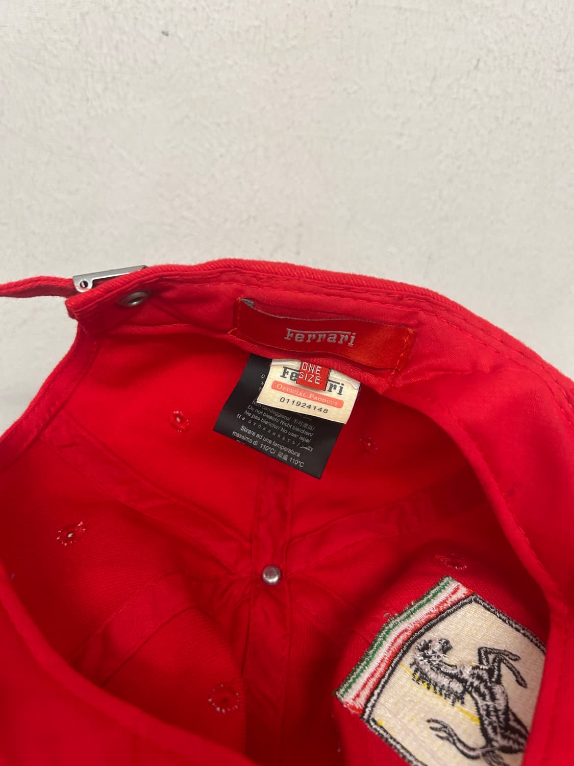 페라리 빈티지 레드 볼캡 상품이미지4