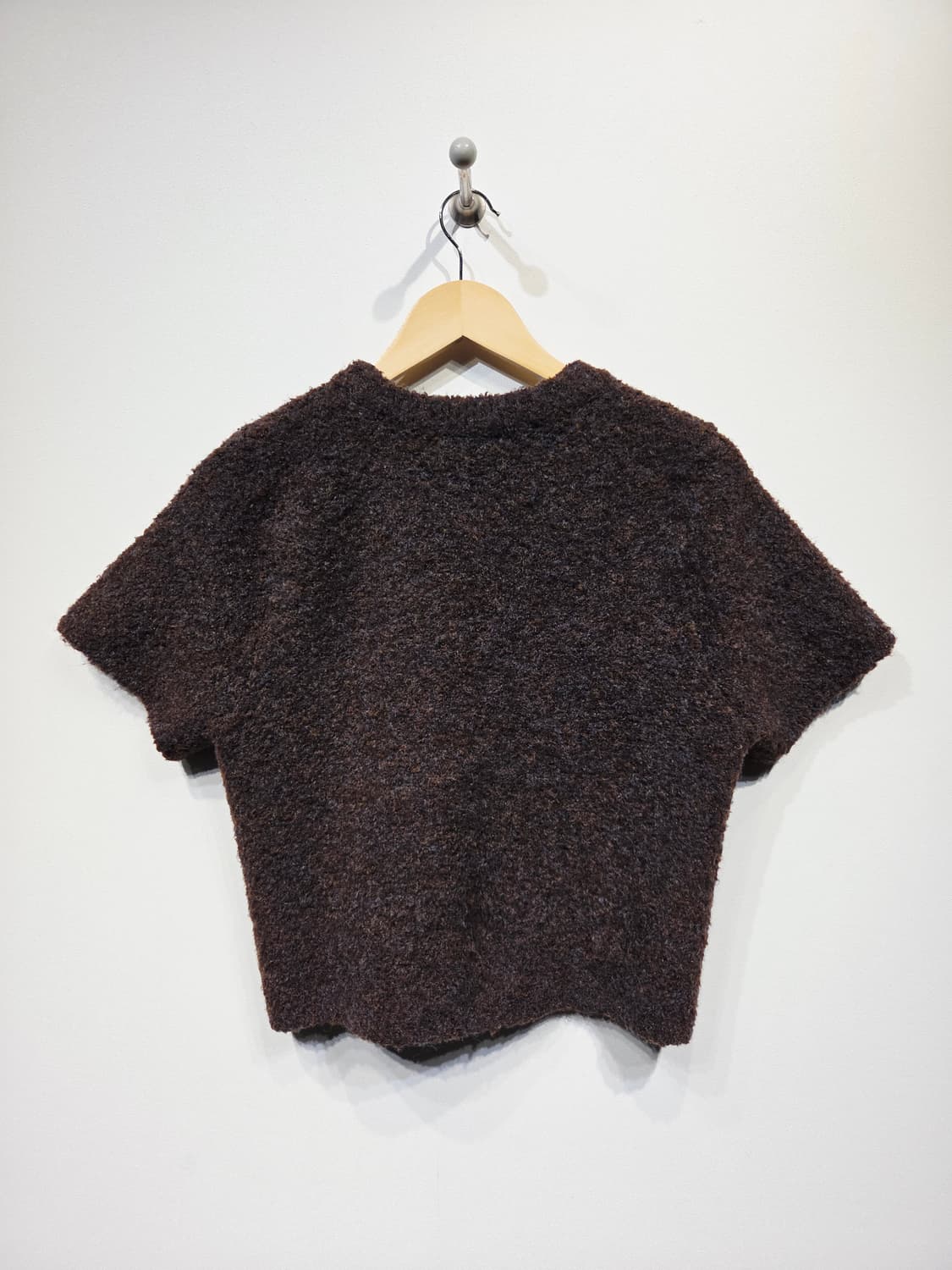 KNITLY 니틀리 울 혼방 부클 반팔 니트 상품이미지6