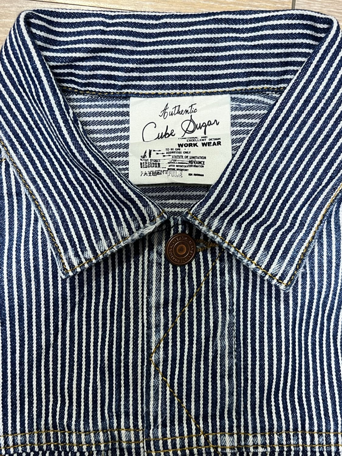 Authentic Cube Sugar 히코리 스트라이프 데님 재킷 상품이미지10