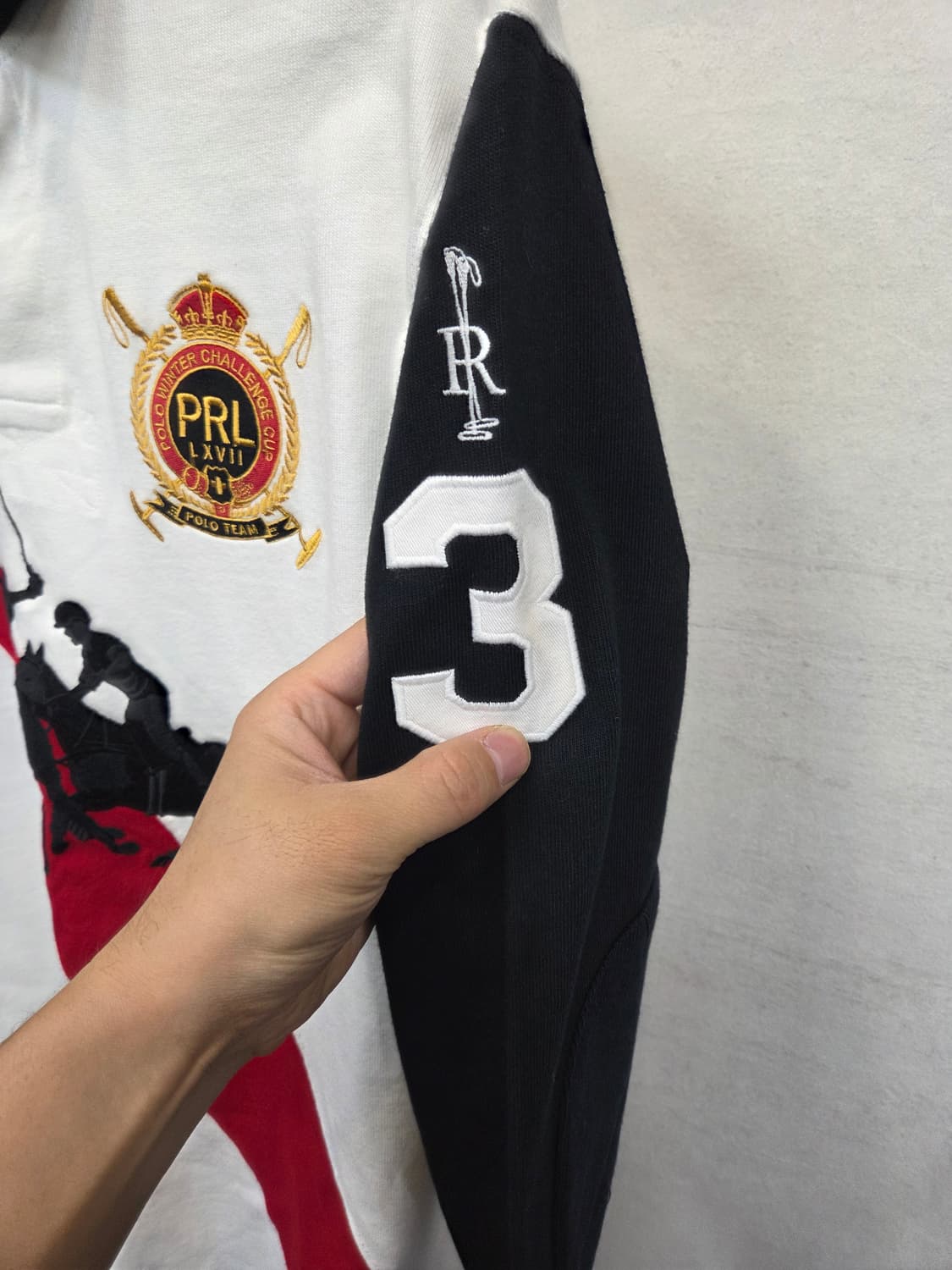 폴로랄프로렌 엘보우패치 빅로고 럭비 카라긴팔 Lg 상품이미지8