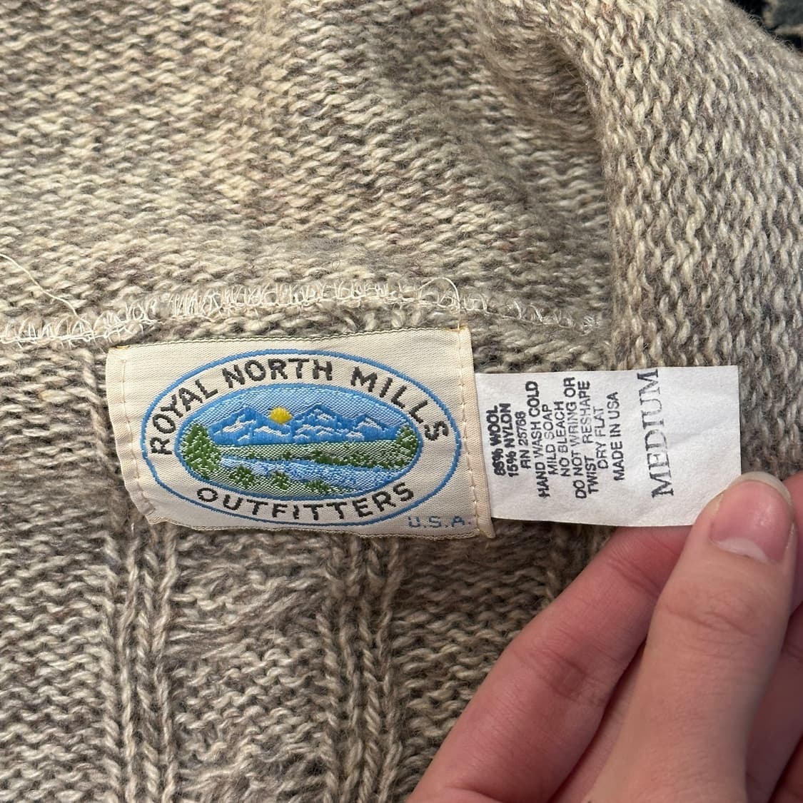 Royal North 숄카라 엘보 패치 가디건 (L) 상품이미지7