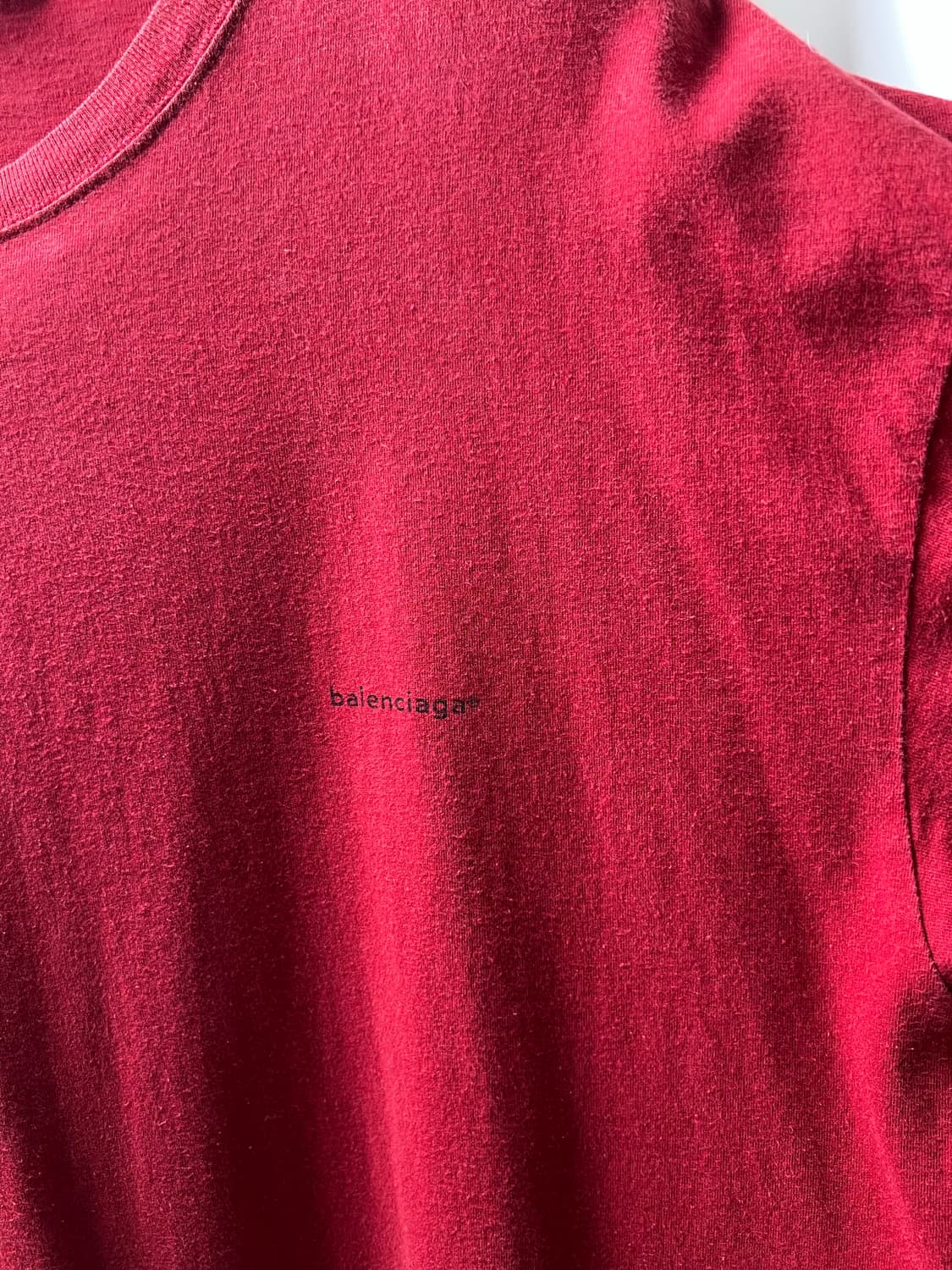 발렌시아가 레드 반팔티 M 상품이미지2