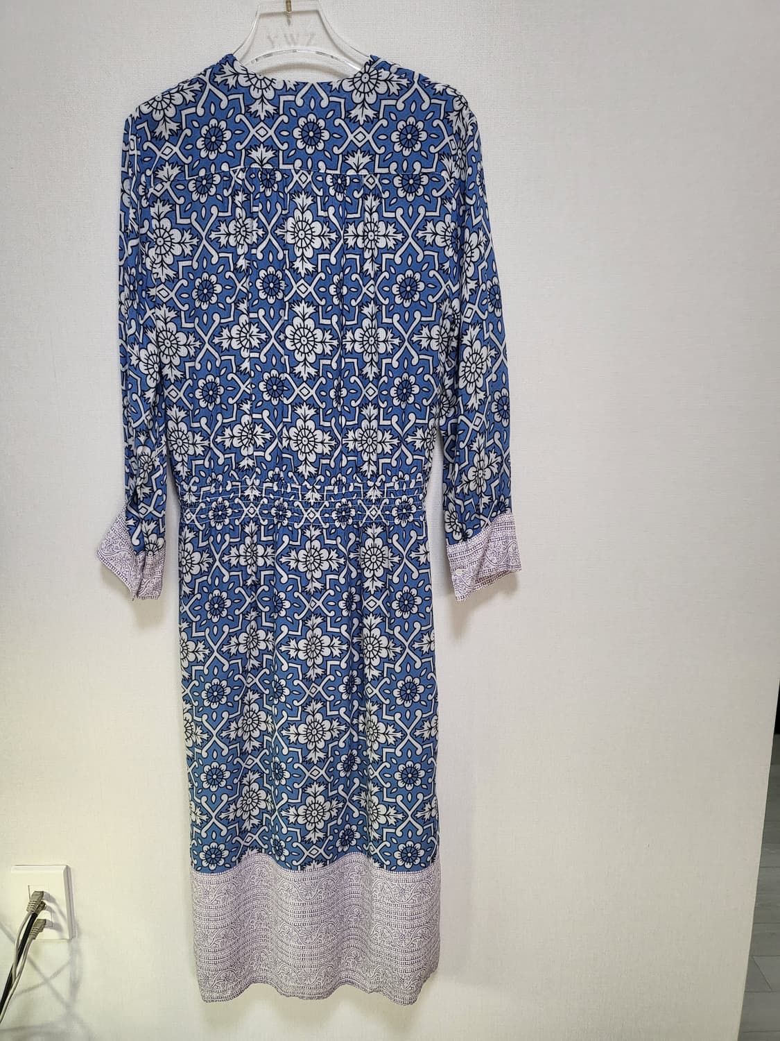 산드로  실크 패턴 롱 원피스 36 55-66 상품이미지5