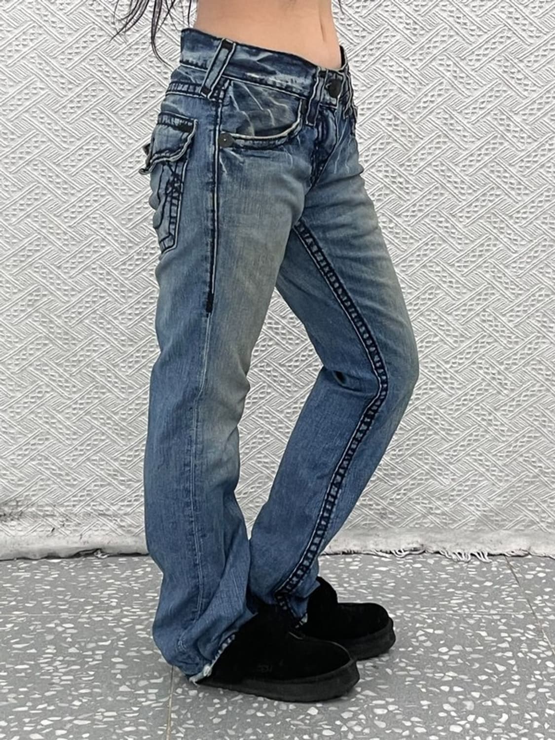 트루릴리전 빌리슈퍼티 Y2K 락시크 데님팬츠 28인치 C09968 상품이미지2